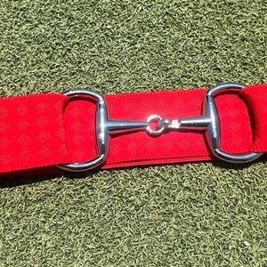 RedEquestrian horse Snaffle Bit Belt Elastic One Size …